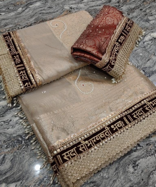 Sada Sobhagyavati Bhava – Karwa Chauth Special Banarasi Tissue Silk Saree