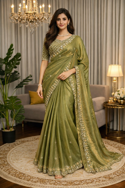 Royal Beads Designer Fendy Silk Saree