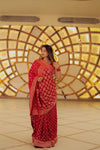 Sindoor Mohini – Karwa Chauth Special Woven Saree in Radiant Red