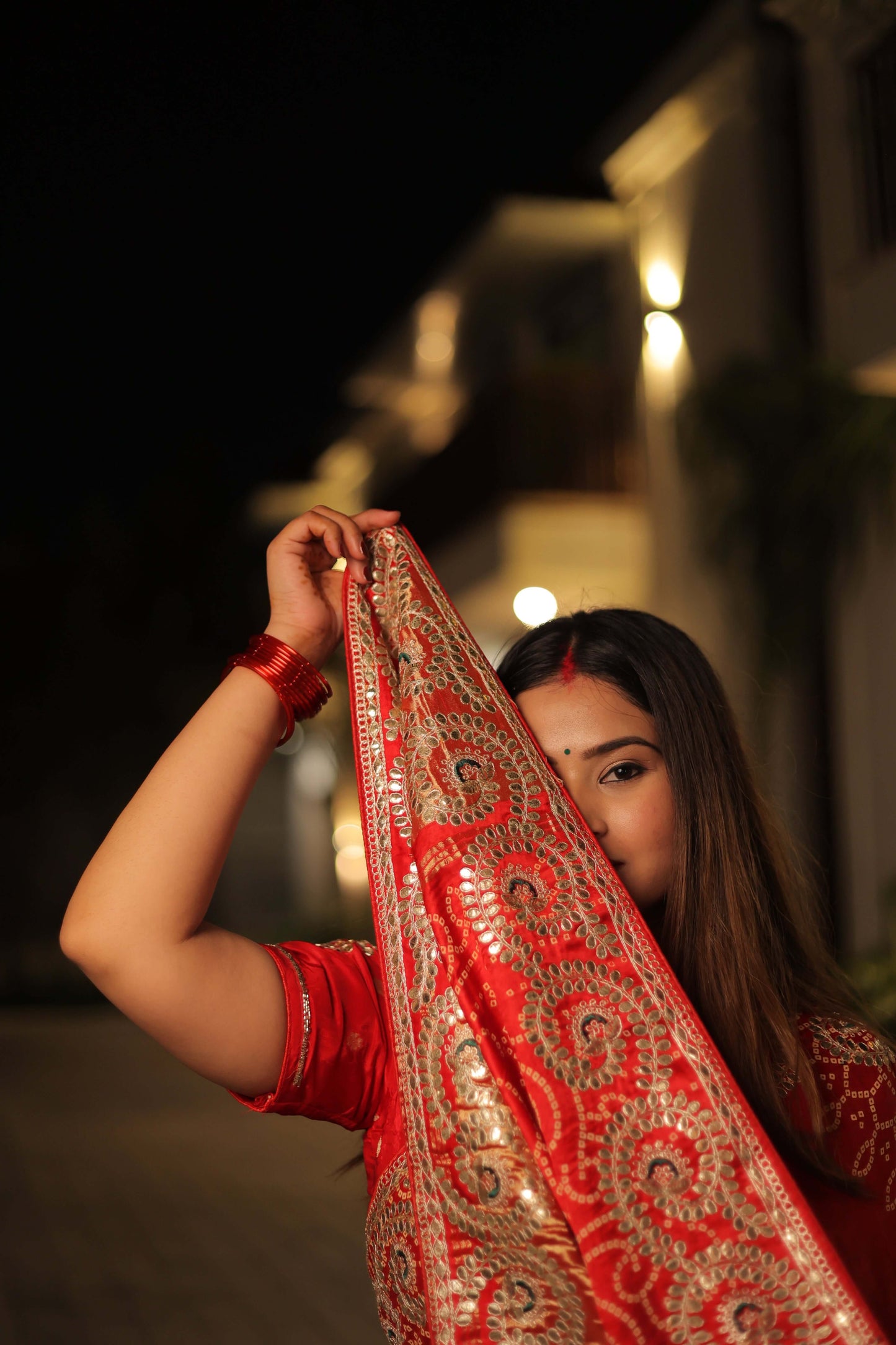 Sindoor Rooh – Karwa Chauth Special Silk Bandhani Saree with Gotta Patti Work