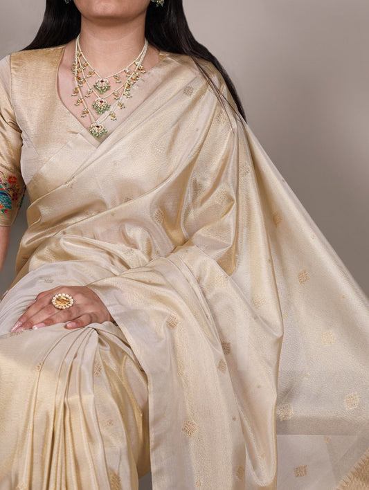 Golden Glow Tissue Paithani Saree