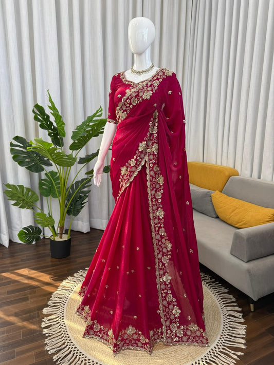 Royal Beads Elegance Designer Saree