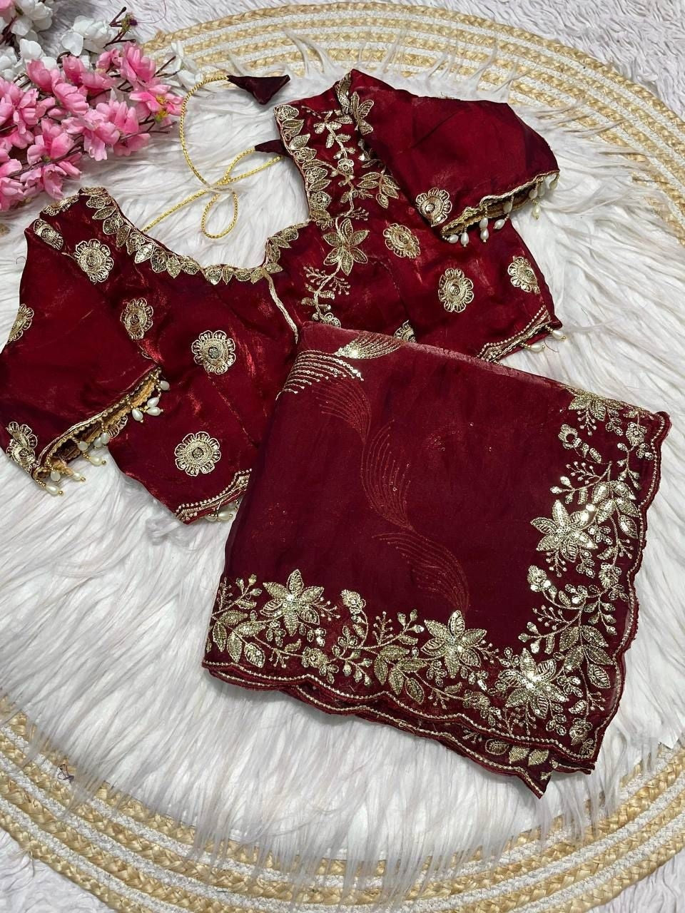 Celebrity Shine Fendy Satin Saree