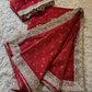 Banarasi Soft Maharani Tissue Silk Saree with Buti Weaving & Lace Border