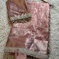 Maharani Collection – Banarasi Soft Tissue Silk Saree with Jaal Weaving & Handwork Lace Border