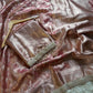 Maharani Collection – Banarasi Soft Tissue Silk Saree with Jaal Weaving & Handwork Lace Border