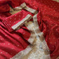 Banarasi Soft Maharani Tissue Silk Saree with Buti Weaving & Lace Border
