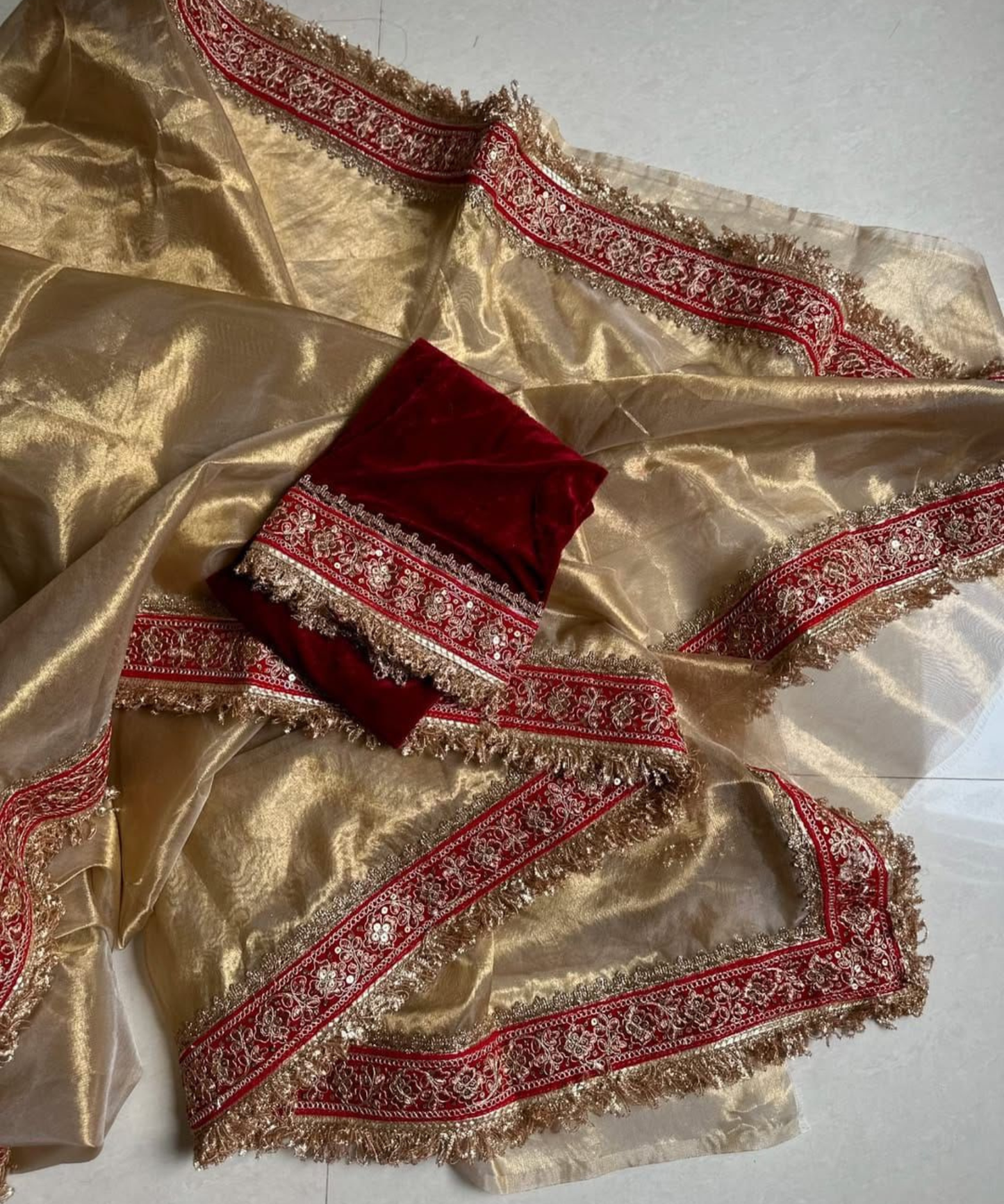 Banarasi Soft Golden Saree