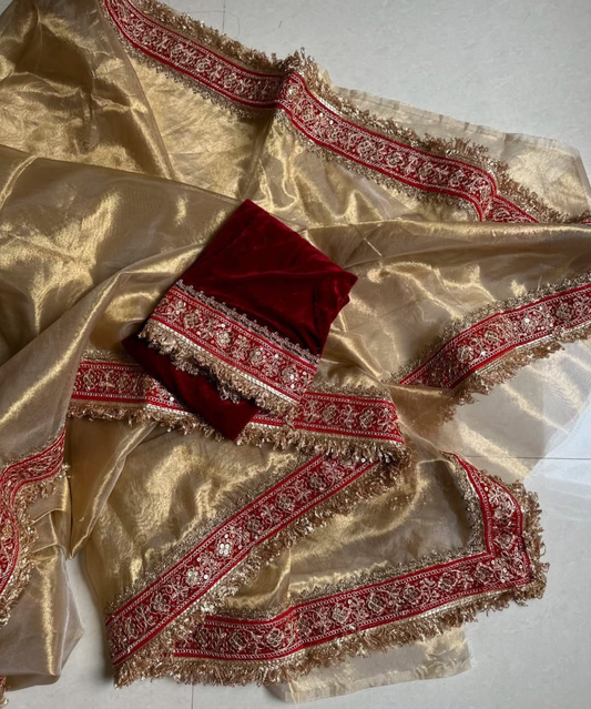 Banarasi Soft Golden Saree