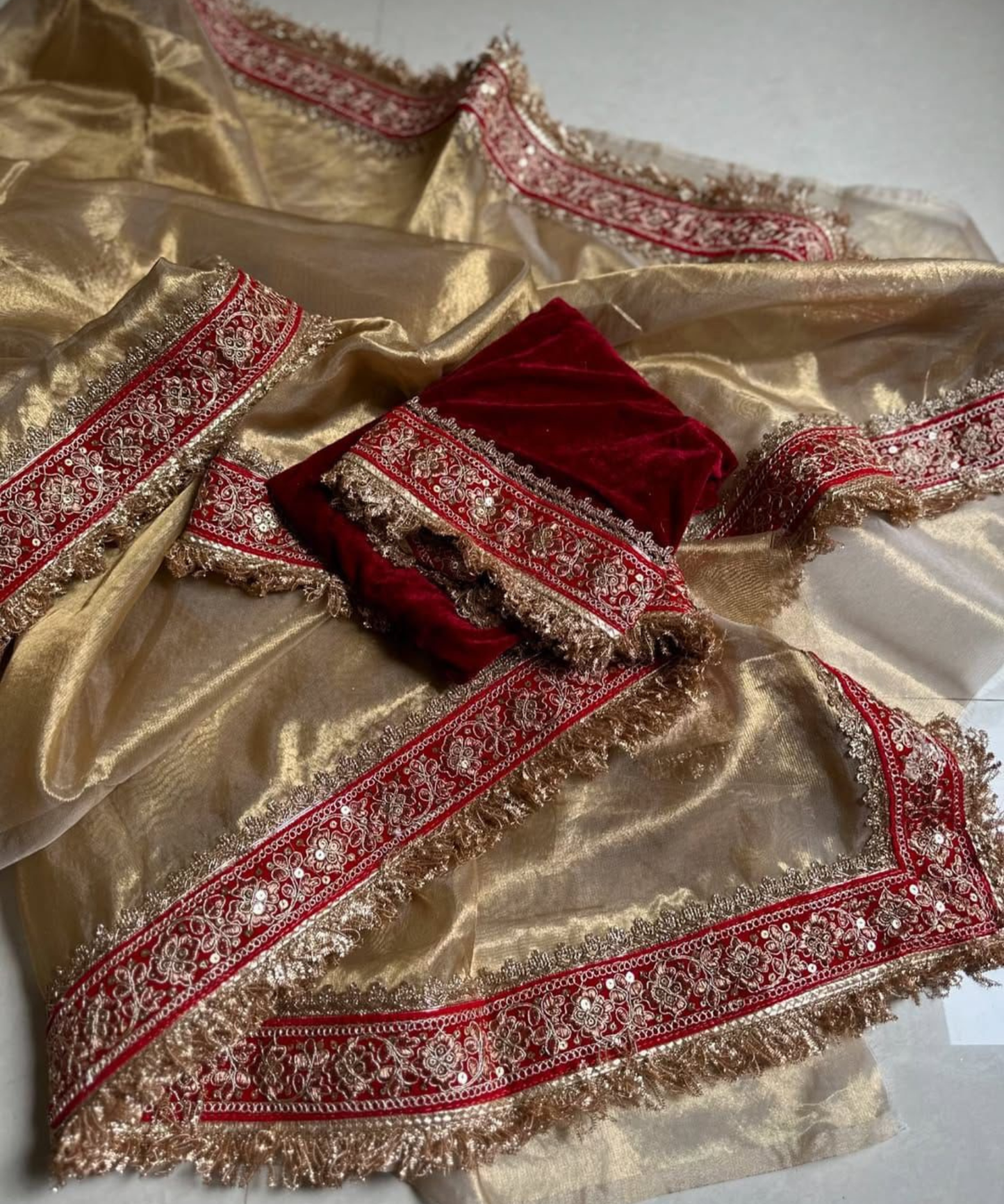 Banarasi Soft Golden Saree