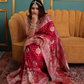 Royal Magenta Banarasi Silk Saree with Intricate Zari Weaving