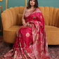 Royal Magenta Banarasi Silk Saree with Intricate Zari Weaving