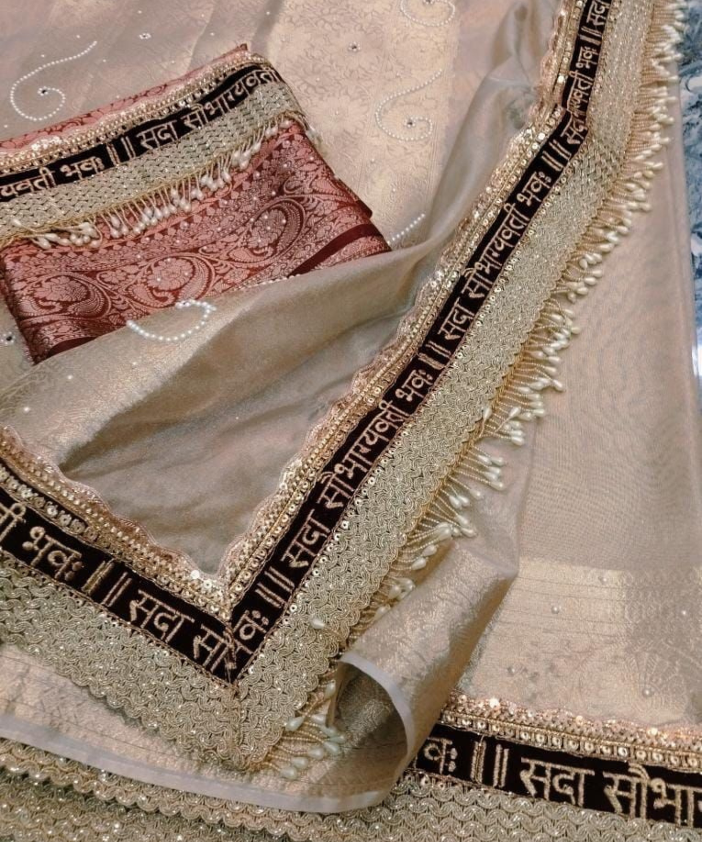 Sada Sobhagyavati Bhava – Karwa Chauth Special Banarasi Tissue Silk Saree