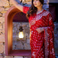 Sindoor Saaj – Karwa Chauth Special Designer Saree in Crimson Red