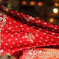 Sindoor Saaj – Karwa Chauth Special Designer Saree in Crimson Red