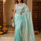 Soft Fandy Satin Silk Designer Saree