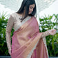 Soft Kanchipuram Tissue Silk Banarasi Saree with Handcrafted Lace Border