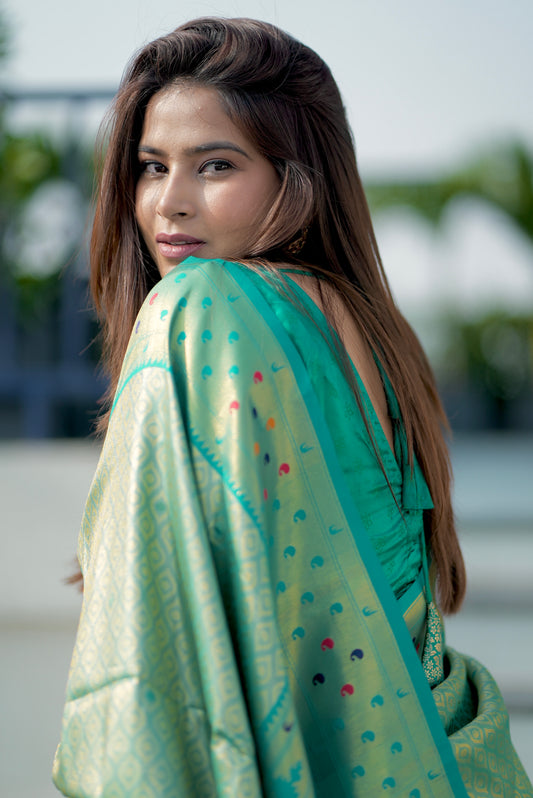 Soft Art Kanjivaram Saree with Blouse