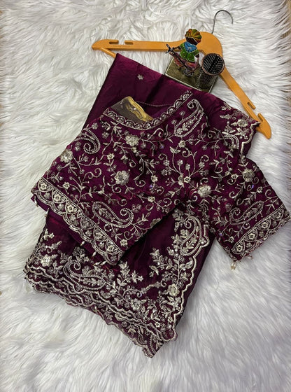 Aamori Space Silk Saree