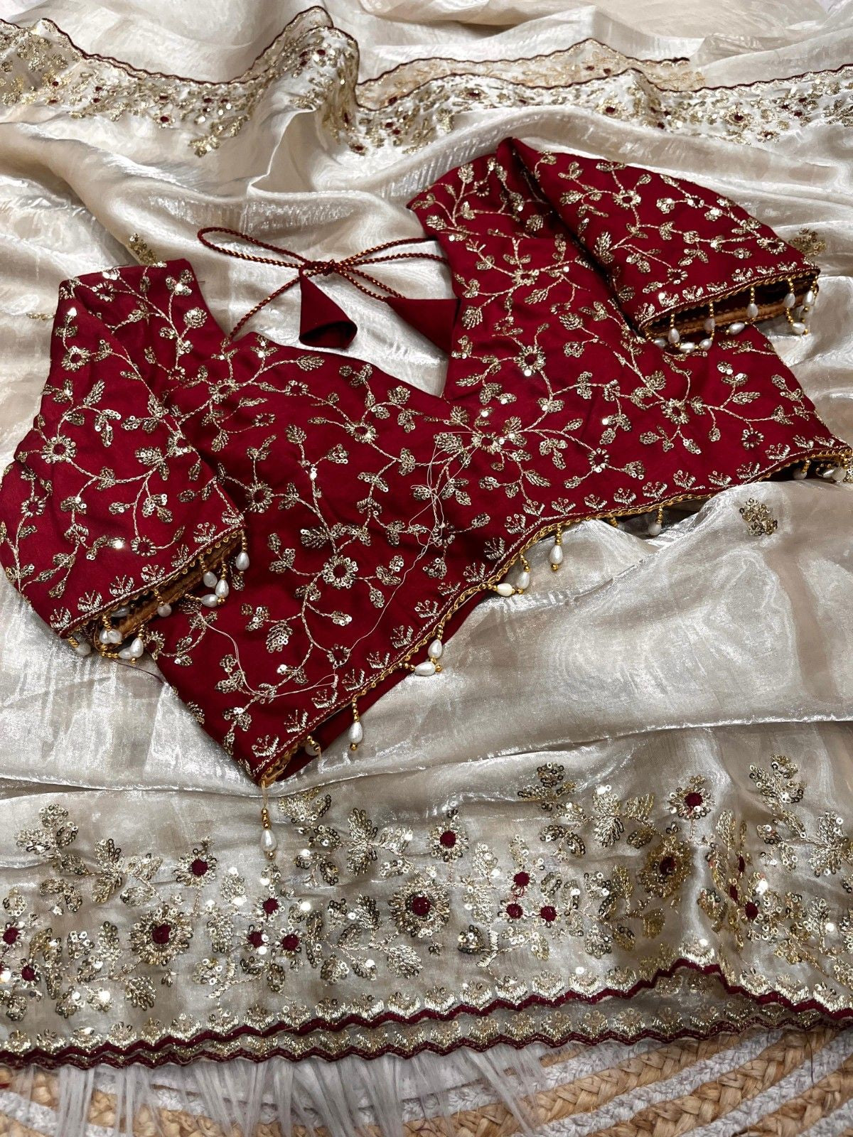 Celebrity Shine Jimmy Choo Satin Saree