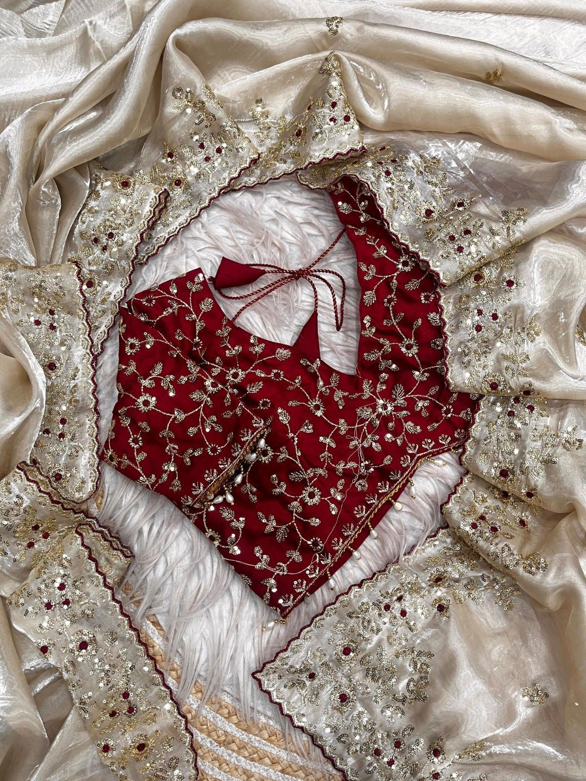 Celebrity Shine Jimmy Choo Satin Saree