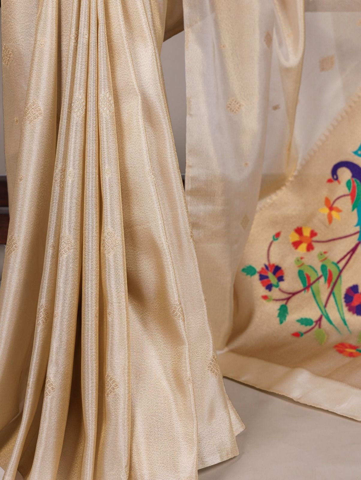 Golden Glow Tissue Paithani Saree