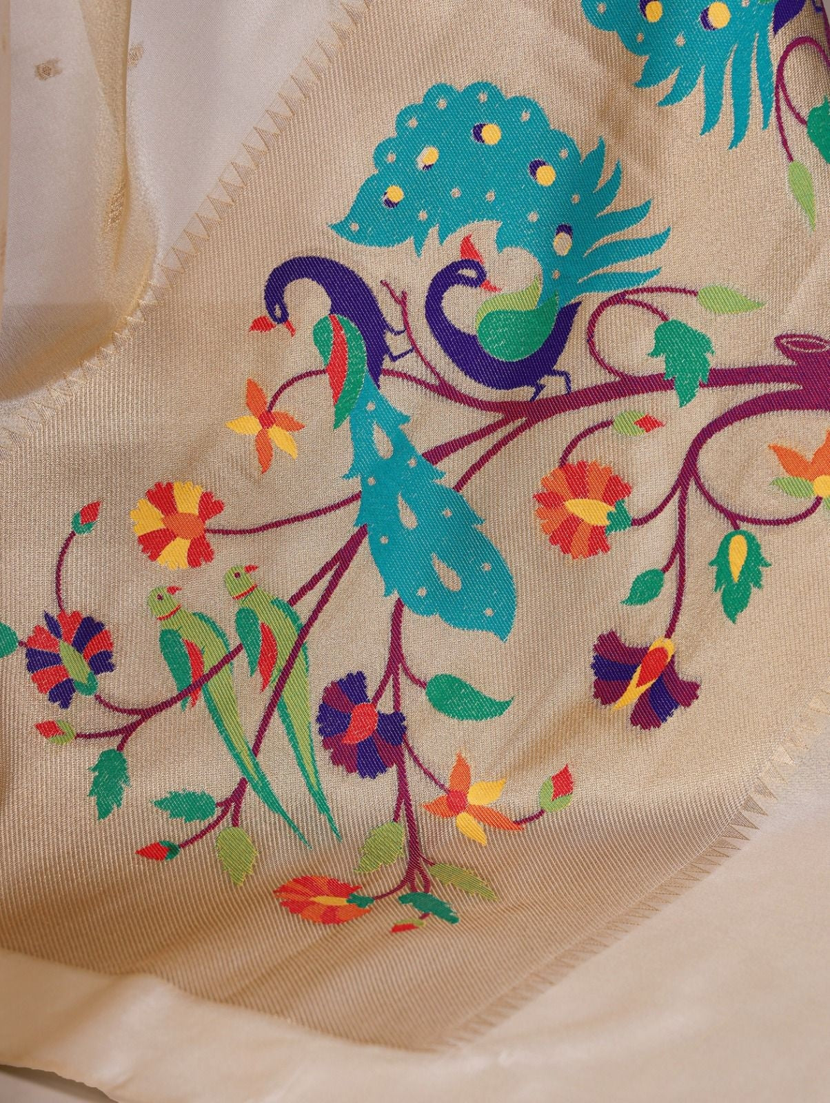 Golden Glow Tissue Paithani Saree