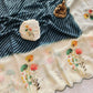 Leheriya Floral Handwork Georgette Saree