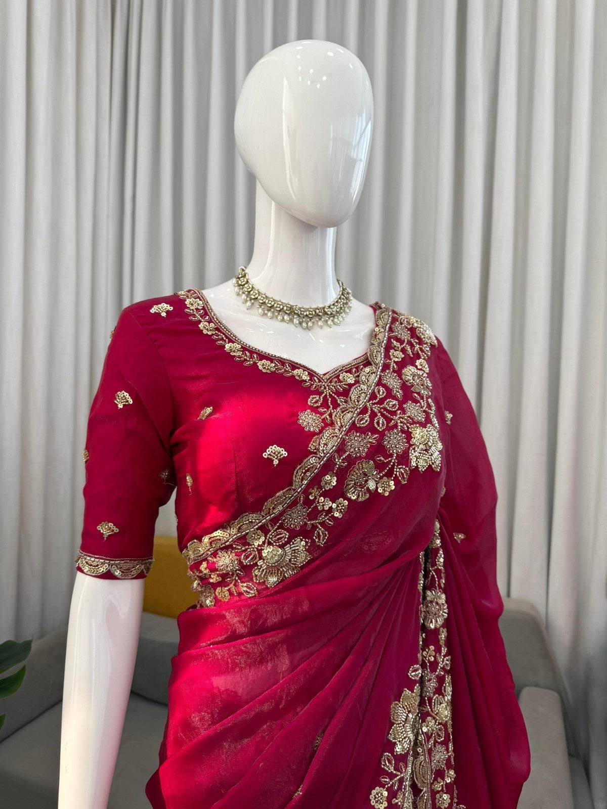 Royal Beads Elegance Designer Saree