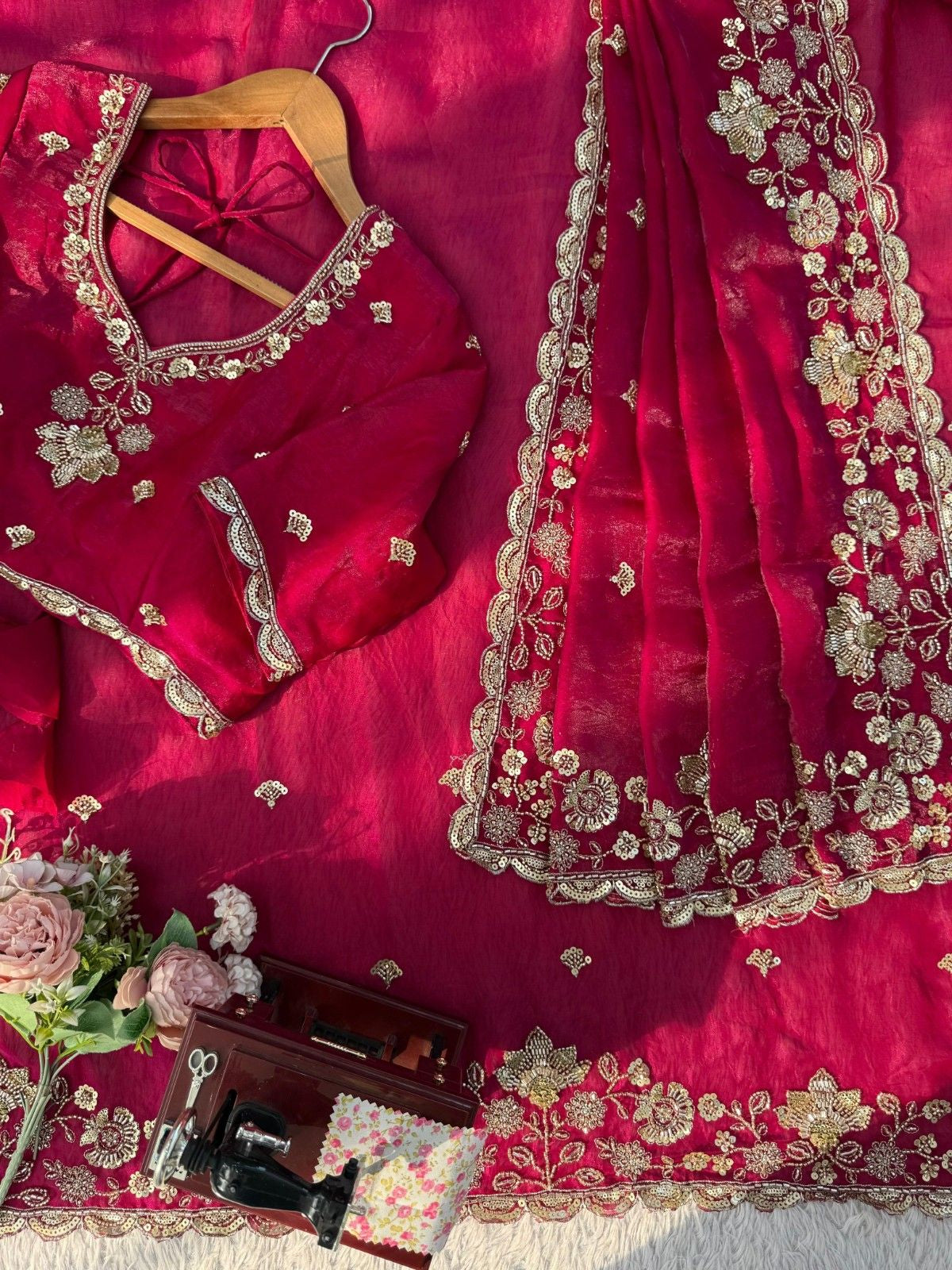 Royal Beads Elegance Designer Saree