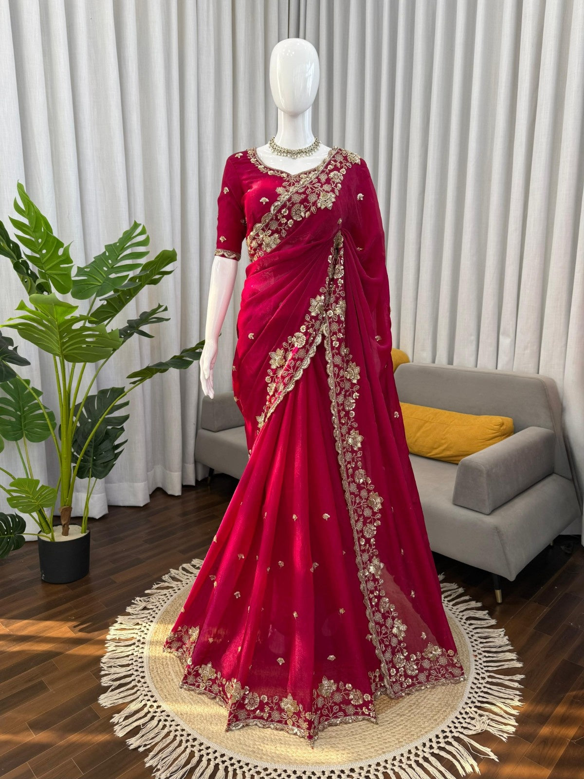 Royal Beads Elegance Designer Saree