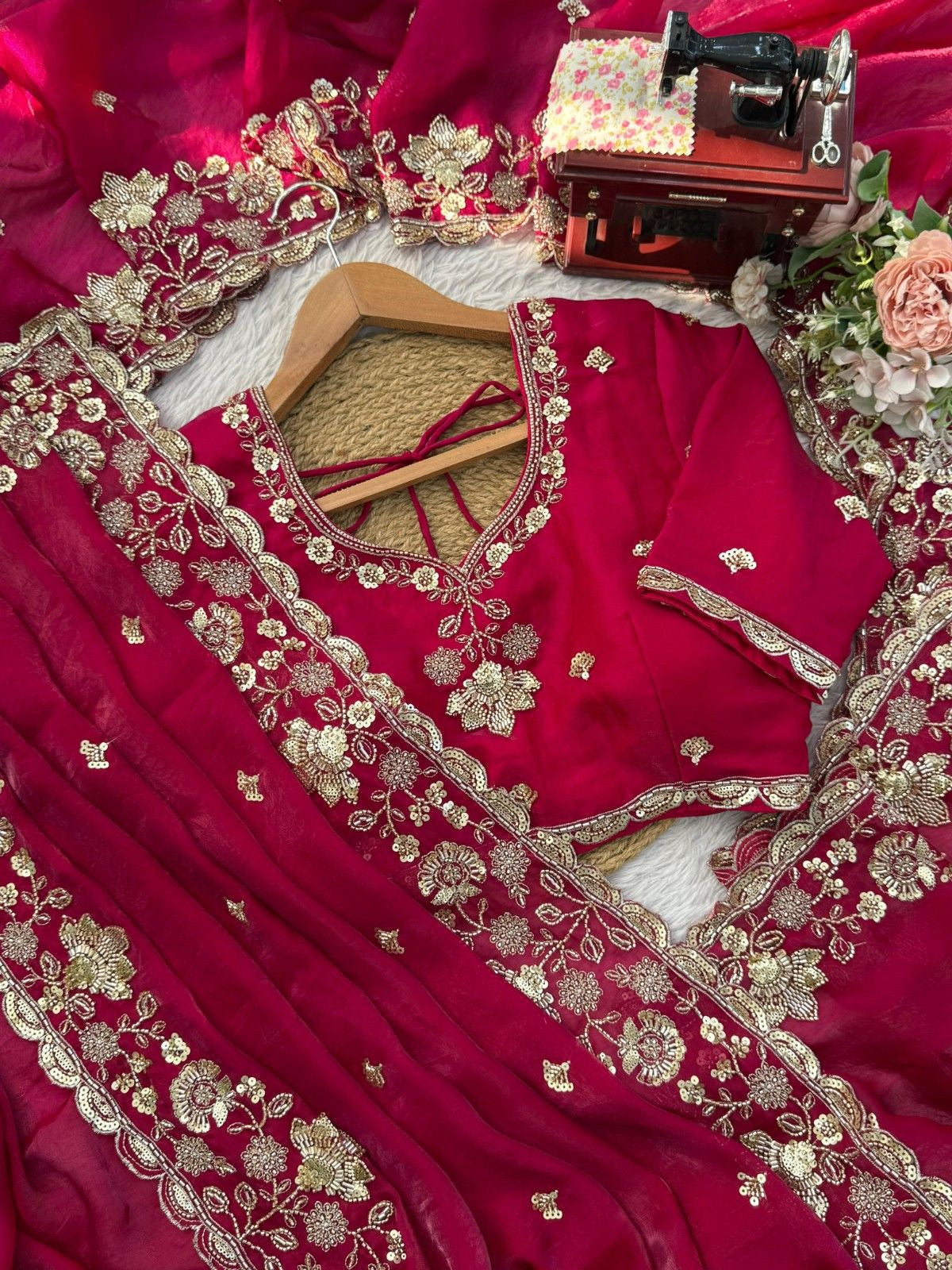 Royal Beads Elegance Designer Saree