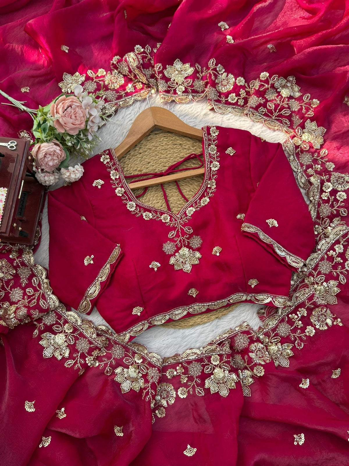 Royal Beads Elegance Designer Saree