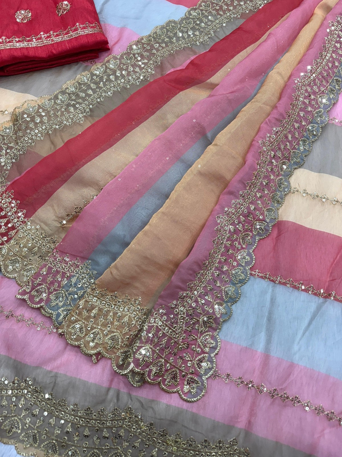Golden Grace Designer Sequins Saree