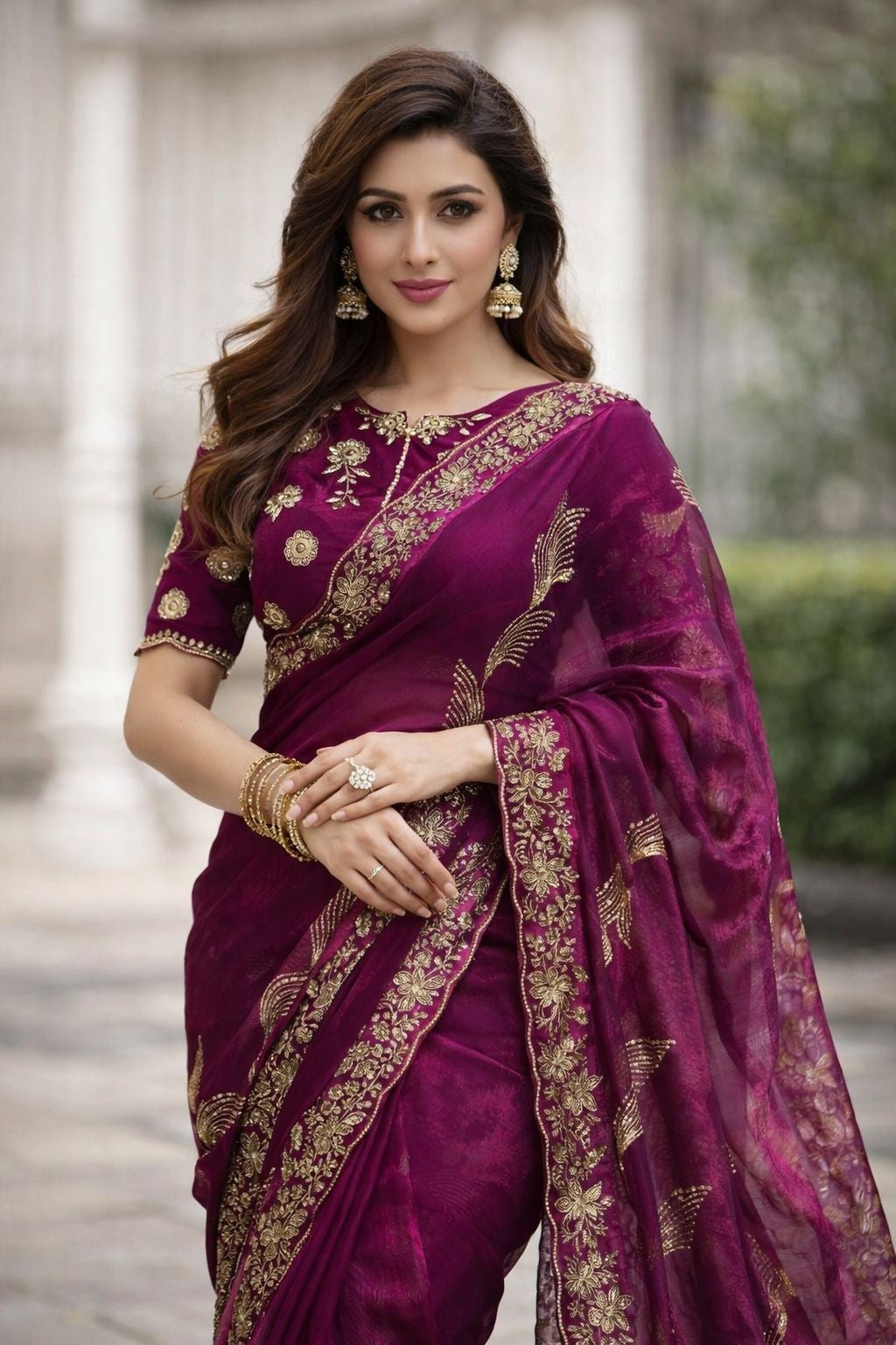 Celebrity Shine Fendy Satin Saree