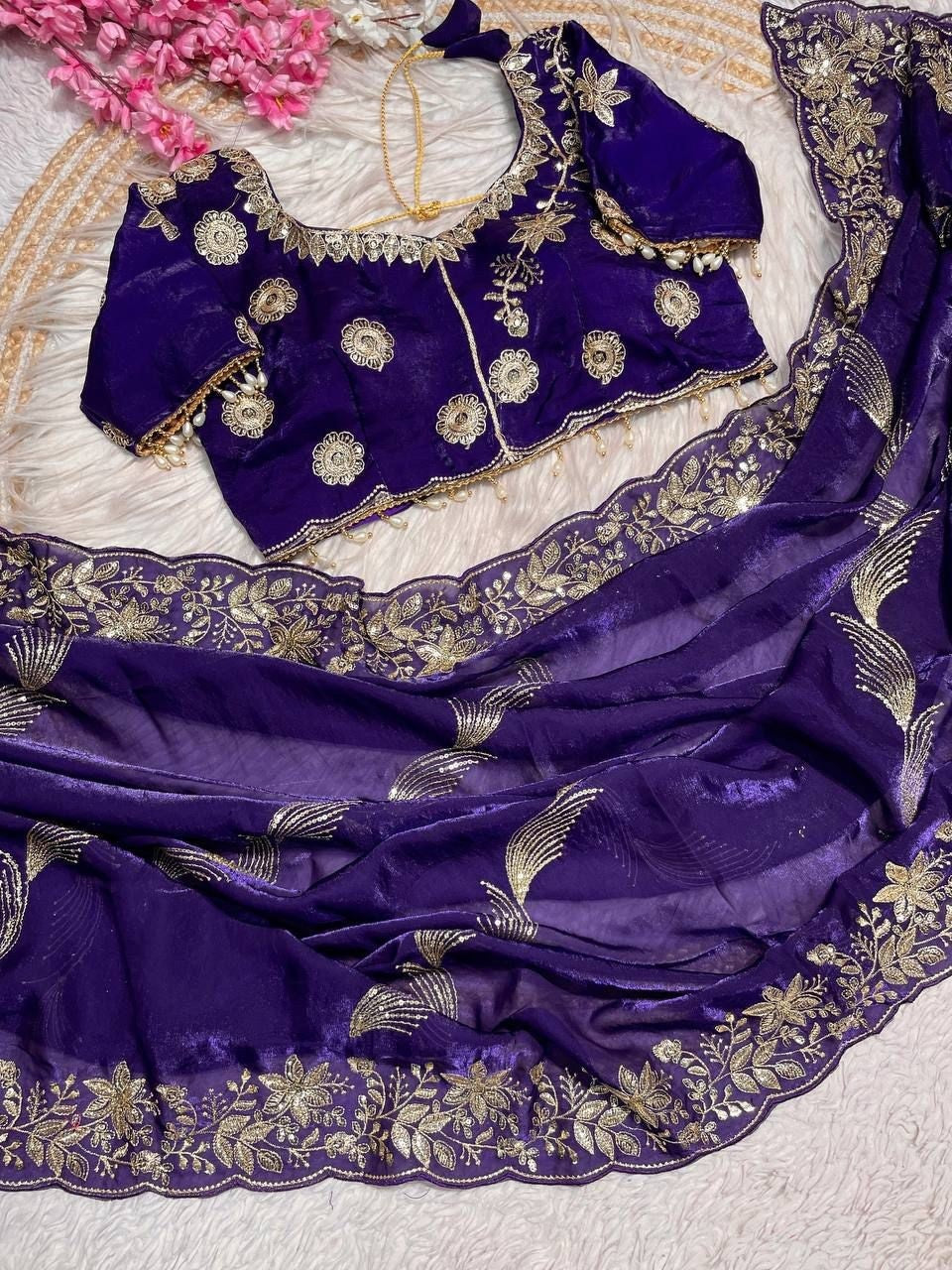 Celebrity Shine Fendy Satin Saree