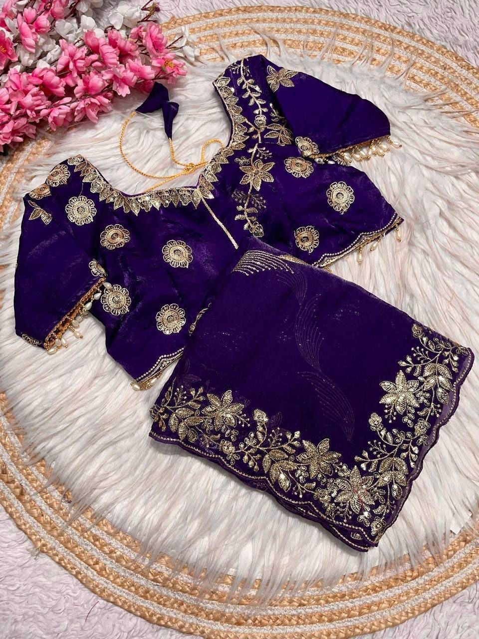Celebrity Shine Fendy Satin Saree