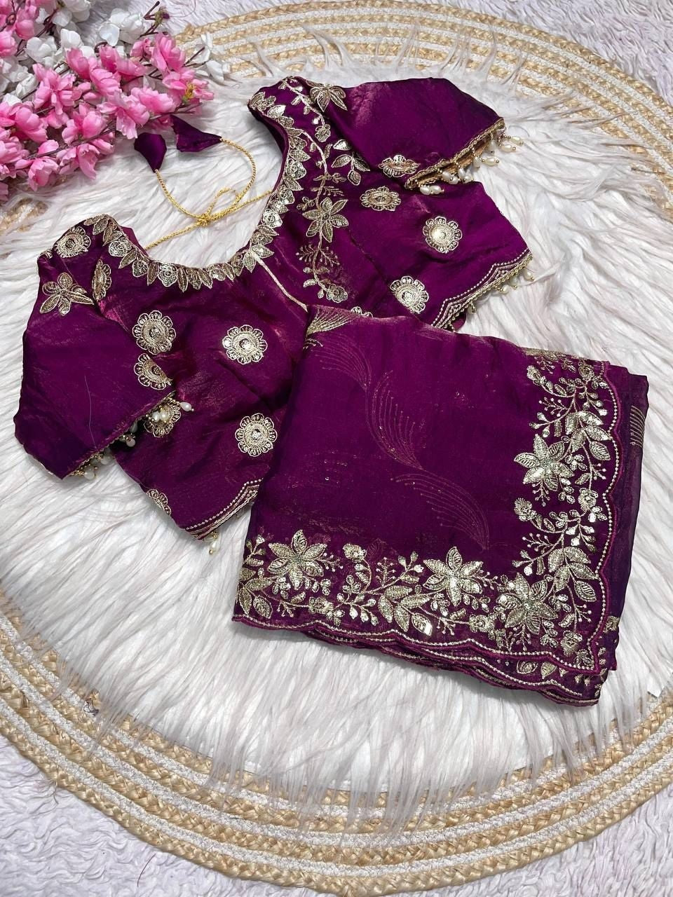 Celebrity Shine Fendy Satin Saree