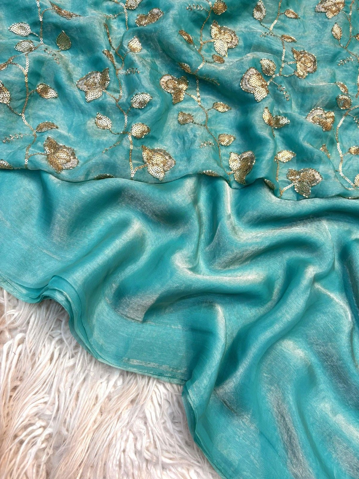 Epic Two Tone Fancy Designer Saree