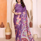 Manipuri Silk Kalamkari Mirror Work Saree