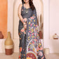 Manipuri Silk Kalamkari Mirror Work Saree