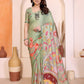Manipuri Silk Kalamkari Mirror Work Saree