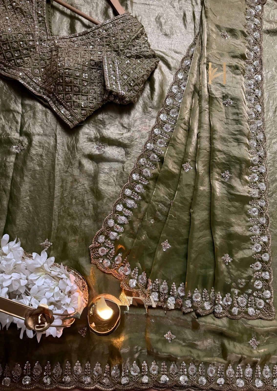 Royal Beads Designer Fendy Silk Saree