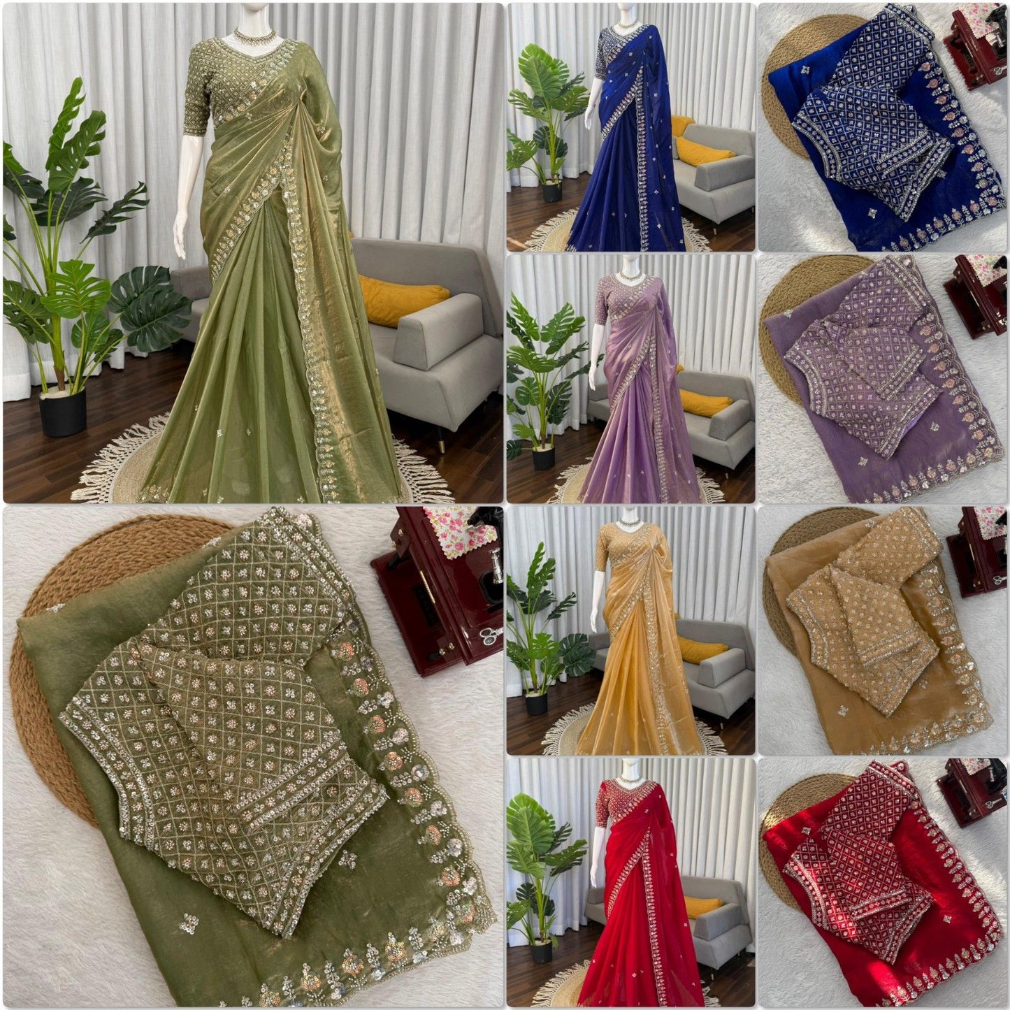 Royal Beads Designer Fendy Silk Saree