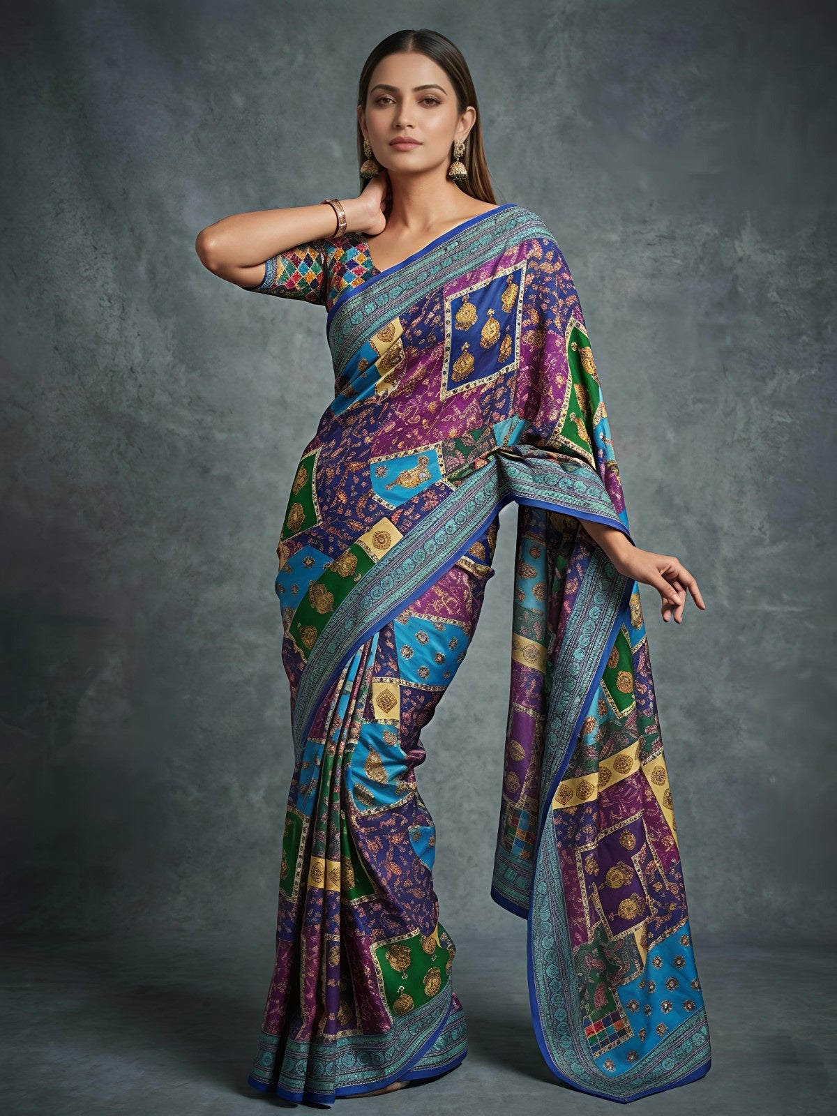 Raj Gharana Masakali Georgette Saree
