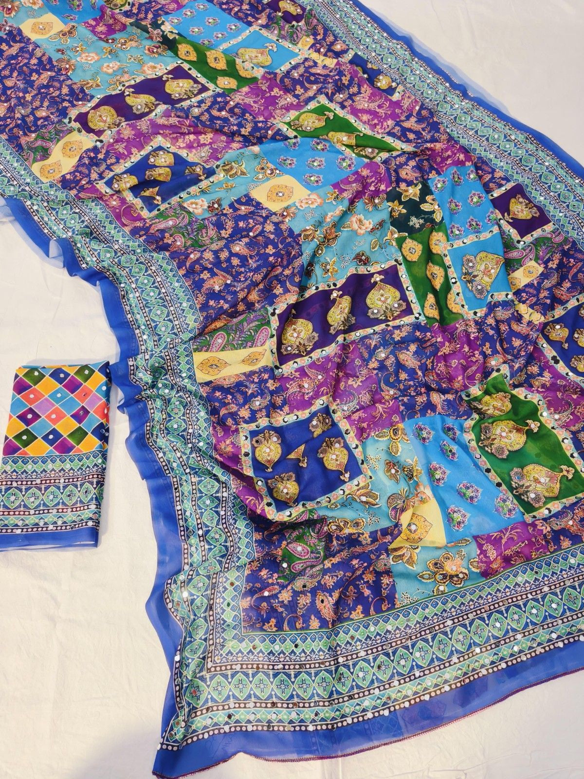 Raj Gharana Masakali Georgette Saree