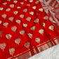 RED Banarasi Soft Semi Katan Silk Saree