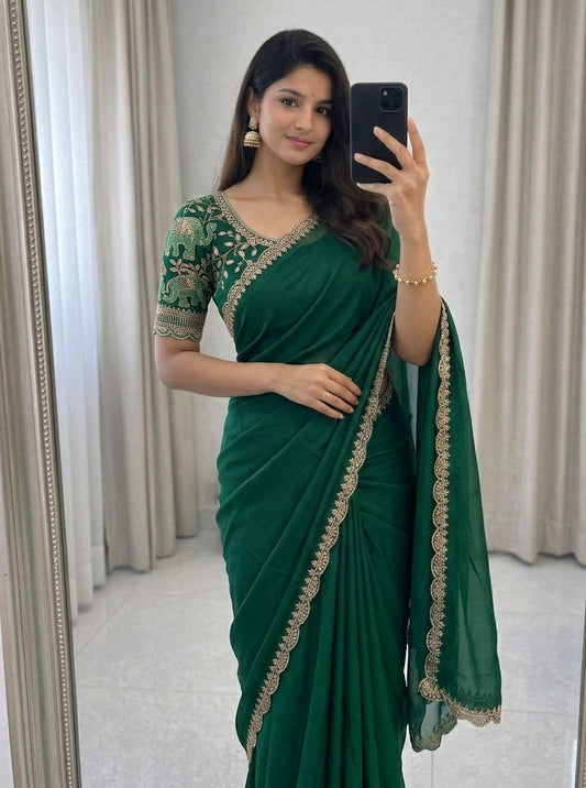Rangoli Silk Multi Embroidery Saree