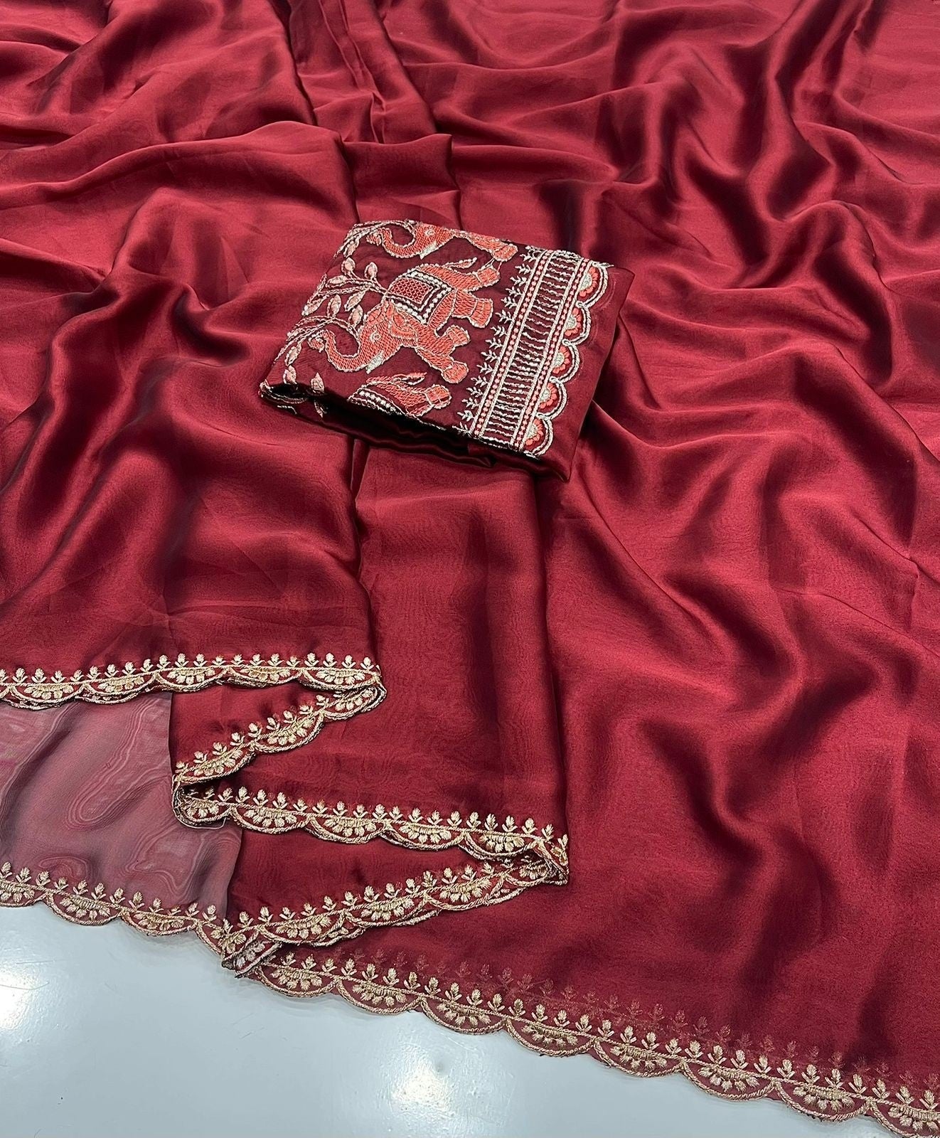 Rangoli Silk Multi Embroidery Saree