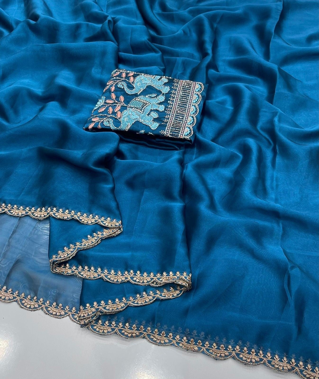 Rangoli Silk Multi Embroidery Saree